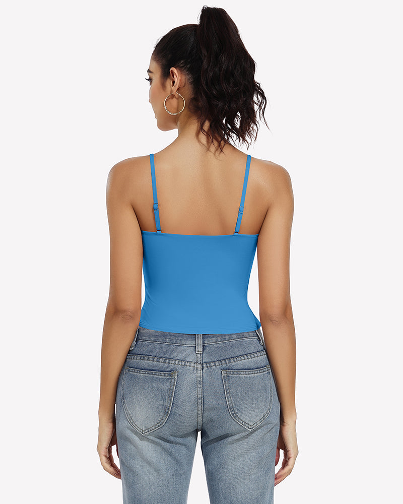 ⚡Flash Sale- Double Lined Tank Tops Basic Crop Top Lingerie Sets-Bras - Tophatter Daily Deals