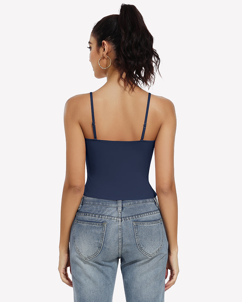 ⚡Flash Sale- Double Lined Tank Tops Basic Crop Top Lingerie Sets-Bras - Tophatter Daily Deals
