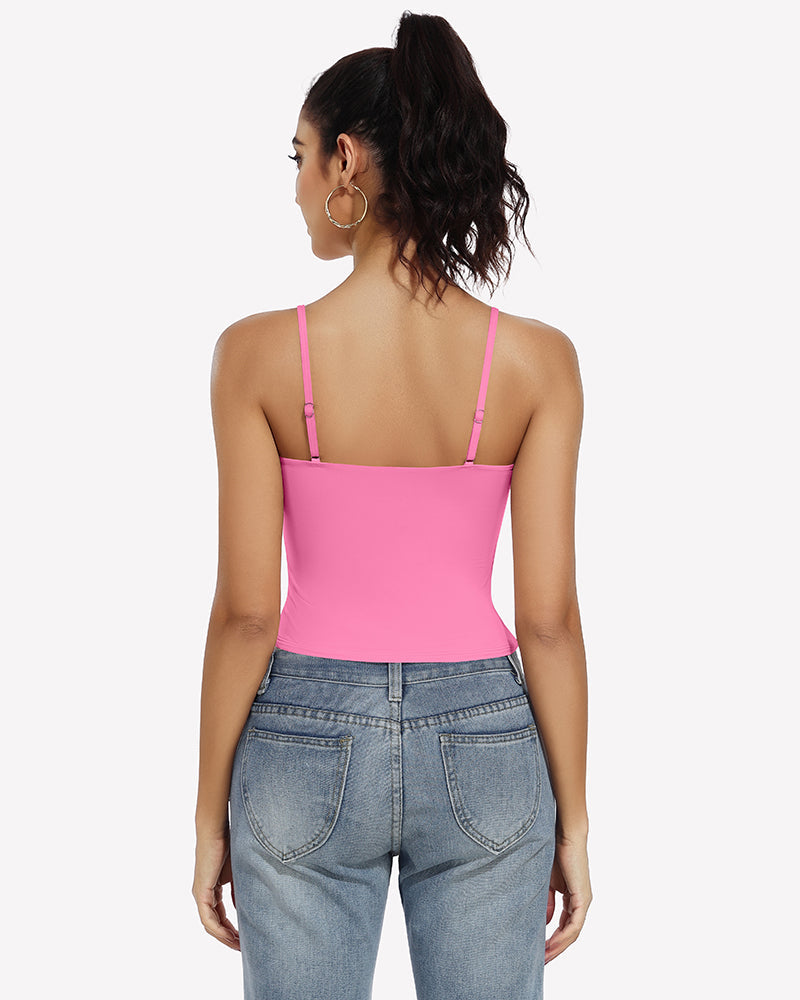 ⚡Flash Sale- Double Lined Tank Tops Basic Crop Top Lingerie Sets-Bras - Tophatter Daily Deals