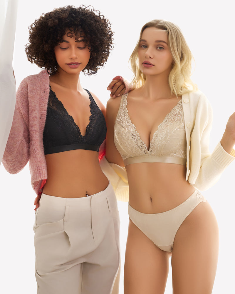 Lace Wireless Bralette Bras Lingerie Sets-Bras - Tophatter Daily Deals
