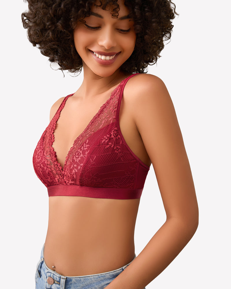 Lace Wireless Bralette Bras Lingerie Sets-Bras - Tophatter Daily Deals