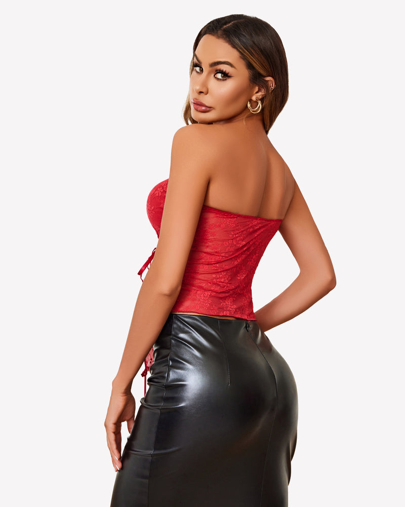 Lace Camisole Y2k Tube Crop Tops Lingeries-Crop tops - Tophatter Daily Deals