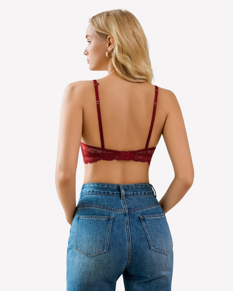 Lace Bra No Underwire Bralettes Lingerie Sets-Bras - Tophatter Daily Deals