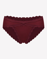Cotton Panties Lace Stretch Hipster Dark Red Lingeries-panties - Tophatter Daily Deals