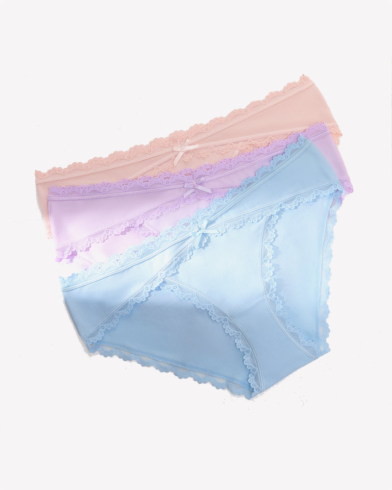 Cotton Panties Lace Stretch Hipster Lingeries-panties - Tophatter Daily Deals
