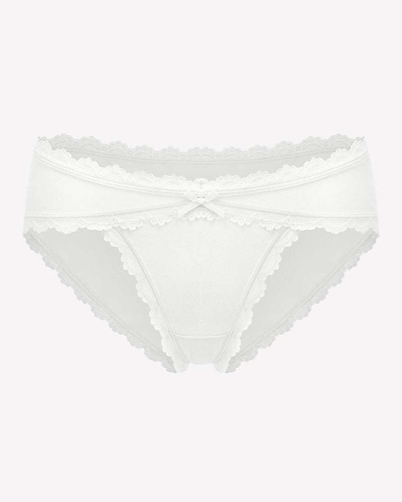 Cotton Panties Lace Stretch Hipster White Lingeries-panties - Tophatter Daily Deals