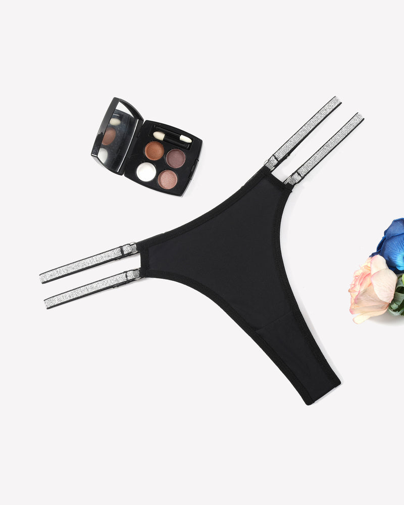 Low Waist Brazilian Tanga Panties Black Lingeries-panties - Tophatter Daily Deals