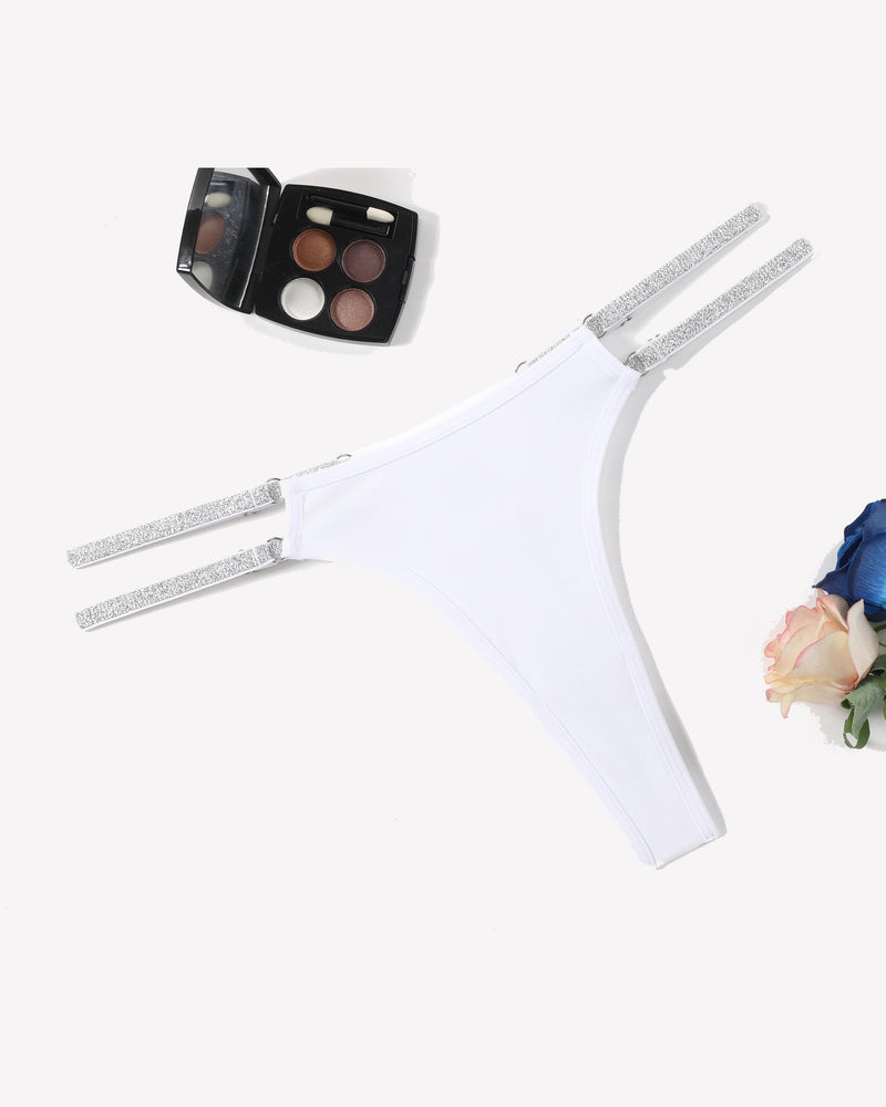 Low Waist Brazilian Tanga Panties White Lingeries-panties - Tophatter Daily Deals