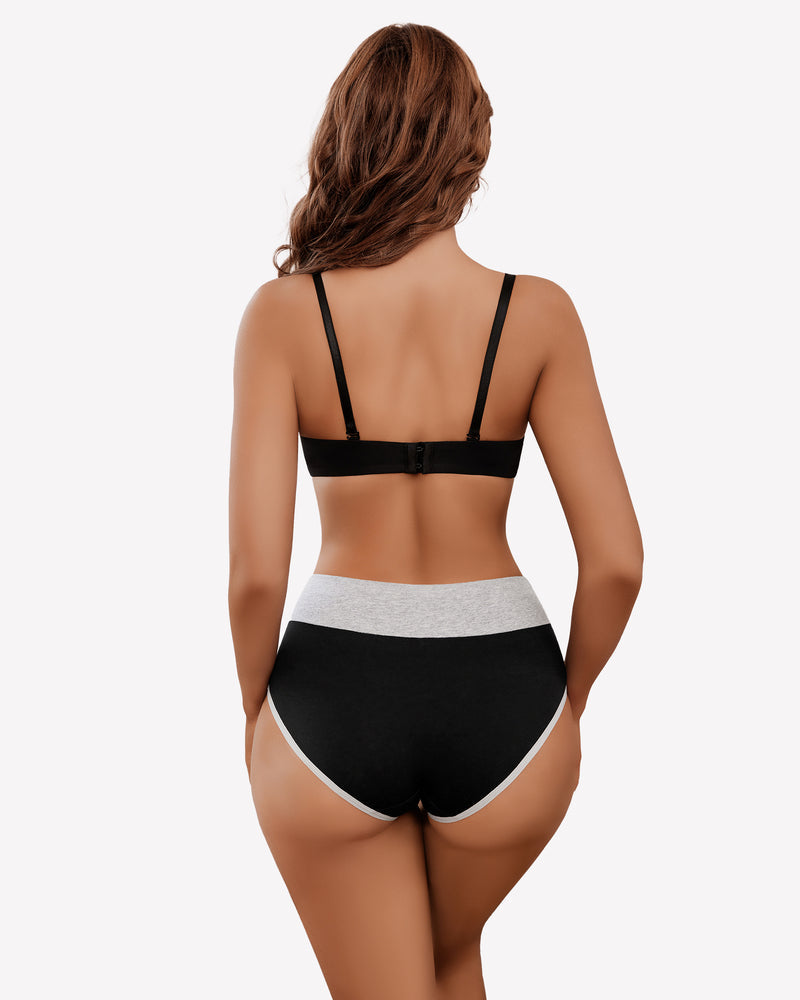 Cotton Hipster Panties High Waist Briefs Lingeries-panties - Tophatter Daily Deals