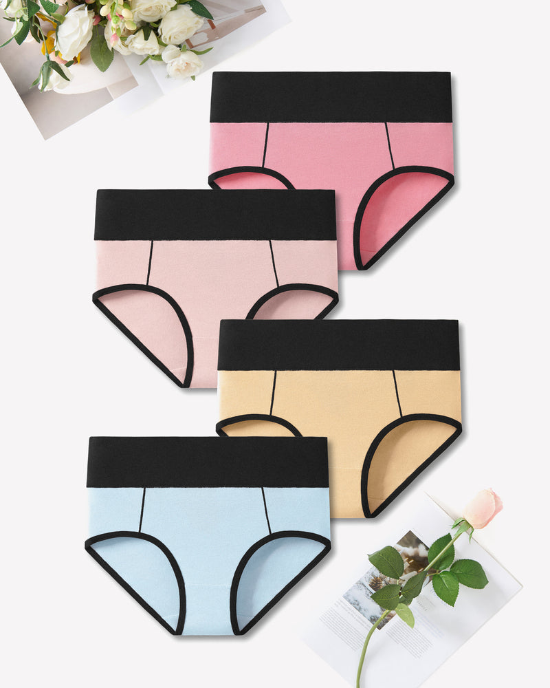 Cotton Hipster Panties High Waist Briefs Lingeries-panties - Tophatter Daily Deals