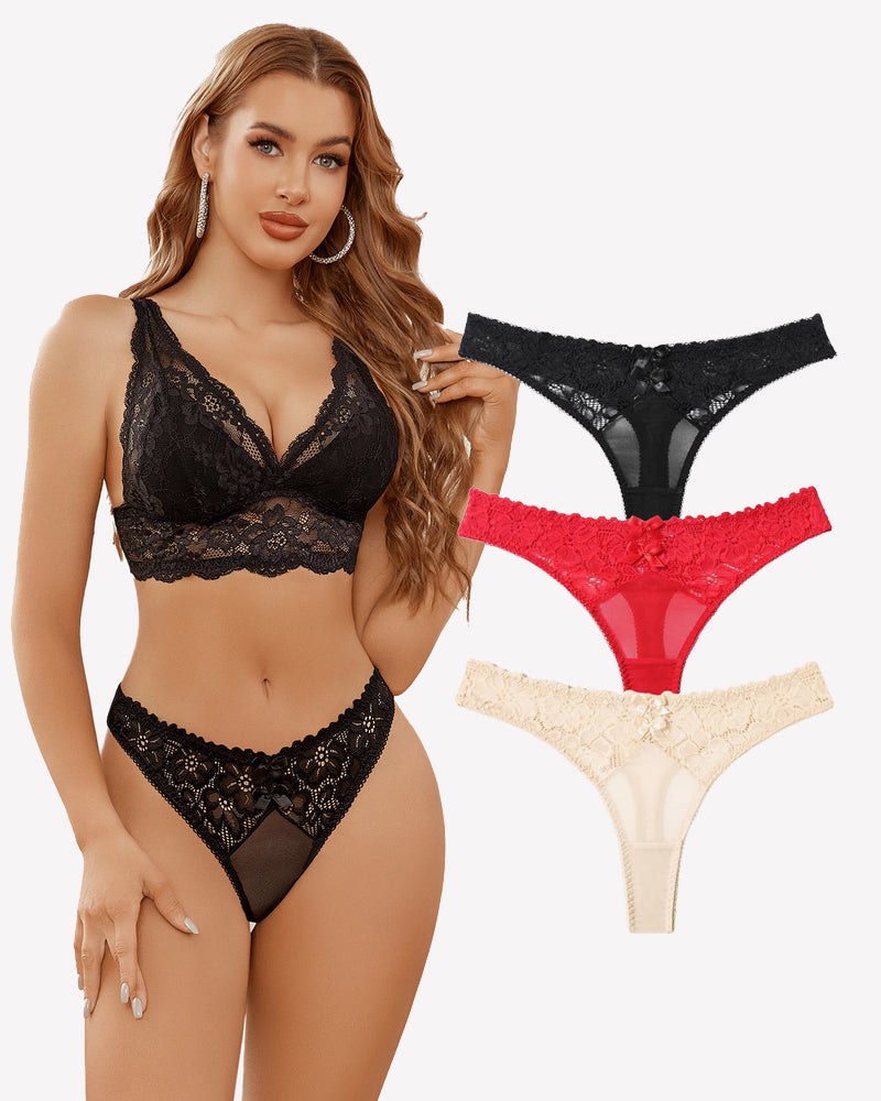 Mesh Lace Thongs Low Waist Panties Lingeries-panties - Tophatter Daily Deals