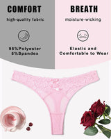 Lace Thongs Low Waist Cheeky Panties Lingeries-panties - Tophatter Daily Deals