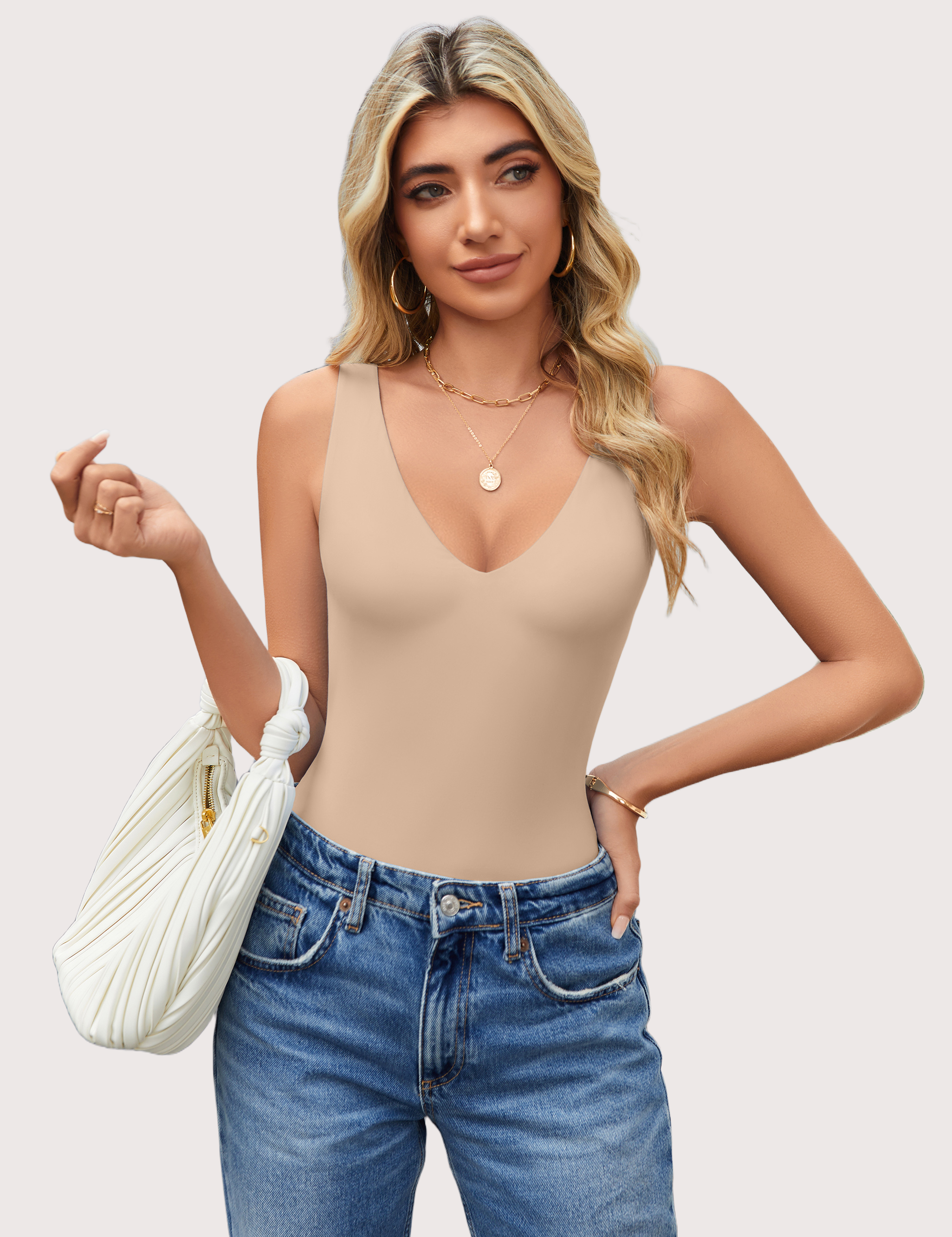 Double Lined Bodysuit Leotard Shaperwear-bodysuit - Tophatter Daily Deals