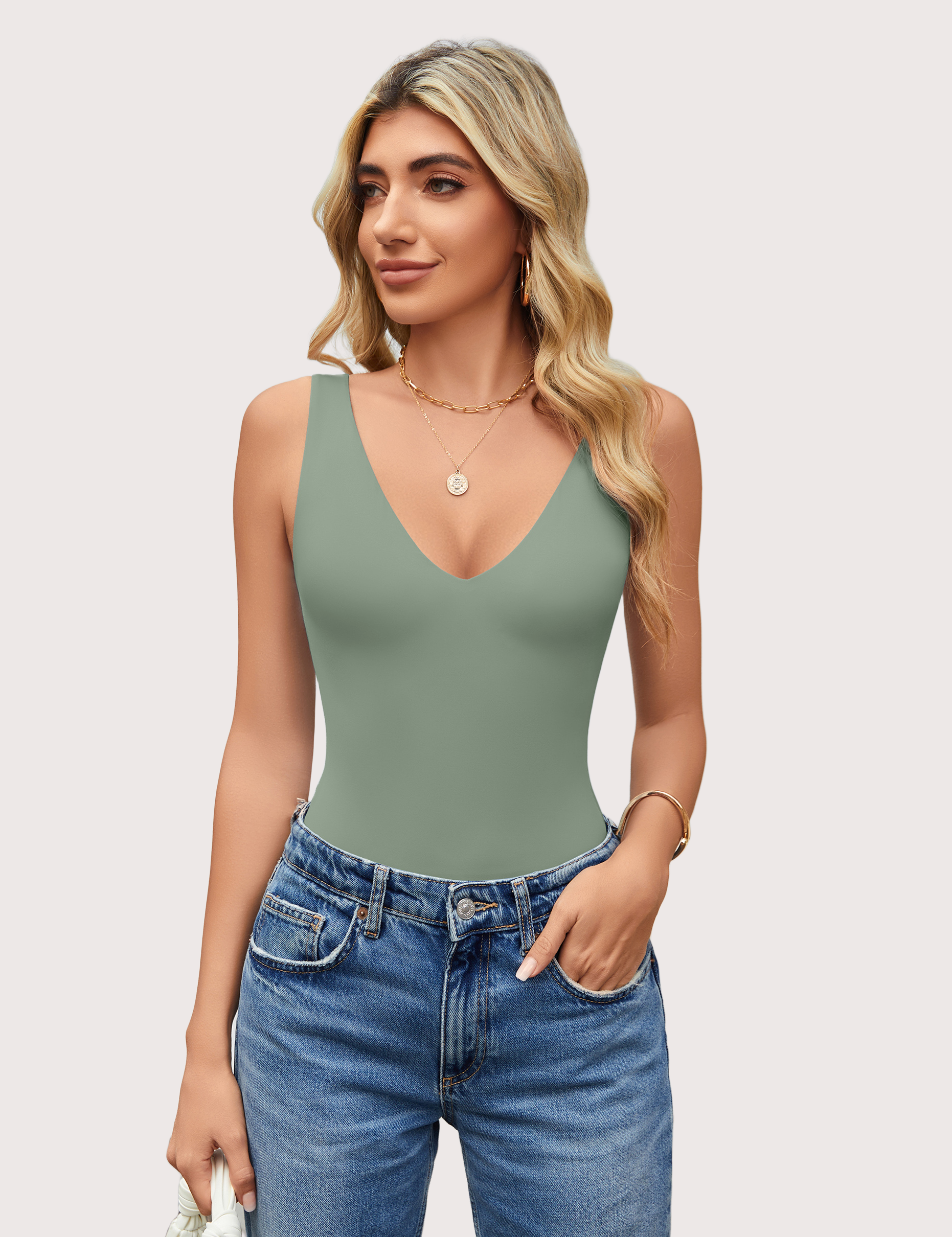 Double Lined Bodysuit Leotard Shaperwear-bodysuit - Tophatter Daily Deals