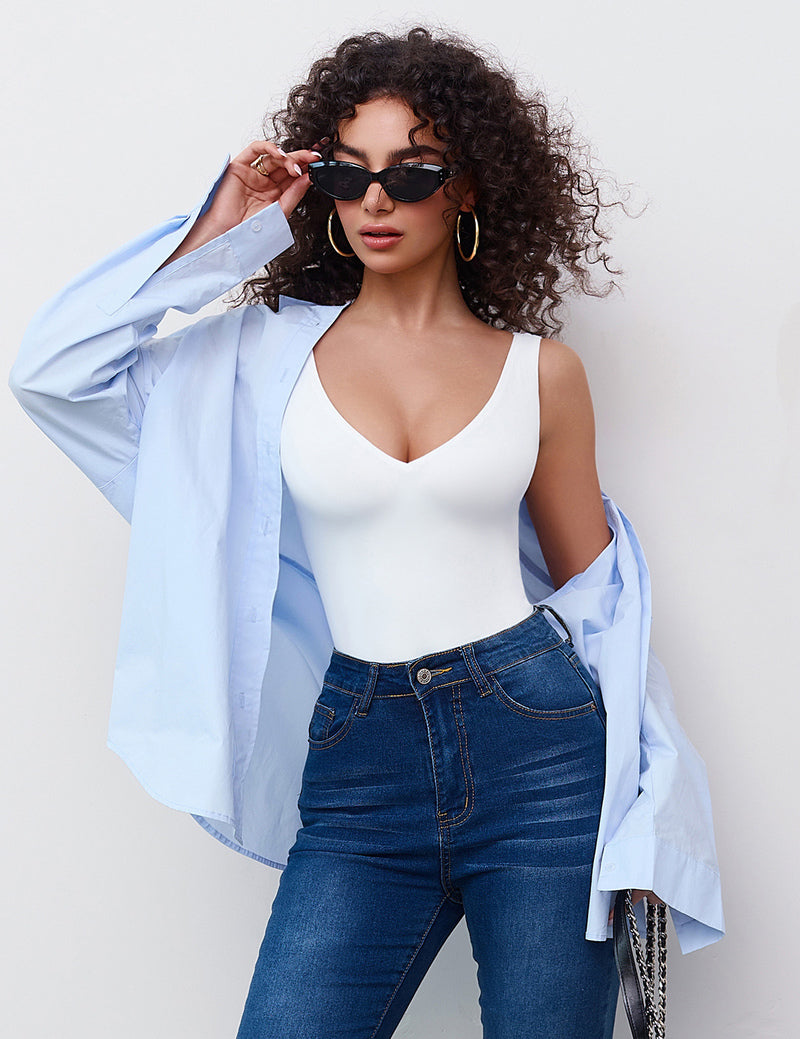 Double Lined Bodysuit Leotard Shaperwear-bodysuit - Tophatter Daily Deals