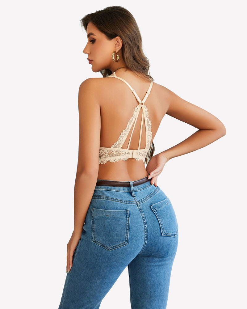 Lace Bralettes Wireless Bras Lingerie Sets-Bras - Tophatter Daily Deals