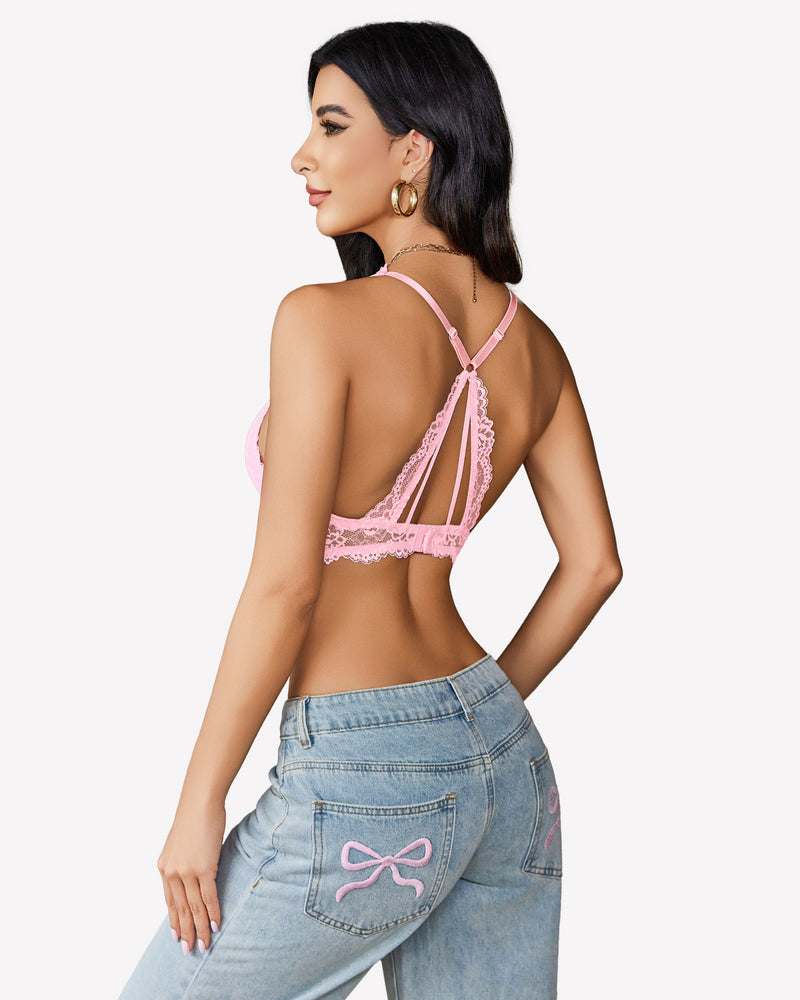 Lace Bralettes Wireless Bras Lingerie Sets-Bras - Tophatter Daily Deals