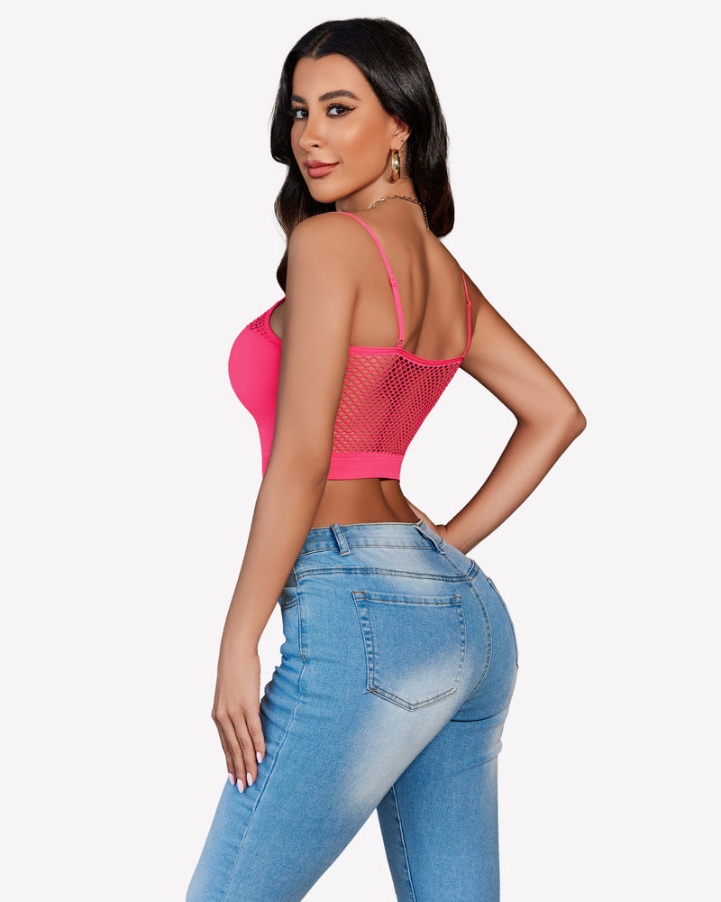 Fishnet Crop Tops Y2k Bralette Lingerie Sets-Bras - Tophatter Daily Deals