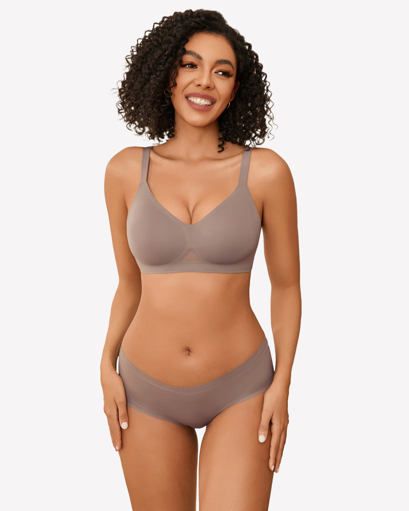 Seamless Wireless Bras with Soft Support Lingerie Sets-Bras - Tophatter Daily Deals