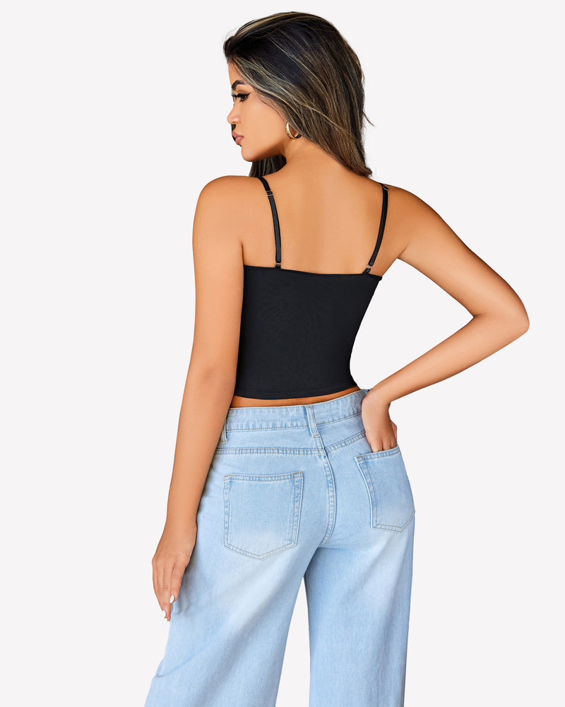 Camisoles Crop Top Ruched Cute Outfits Lingerie Sets-Bras - Tophatter Daily Deals