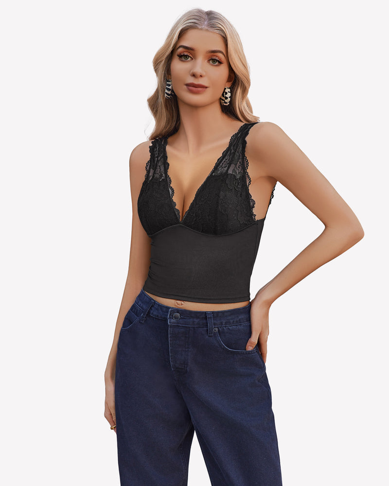 Going Out Tank Tops Y2k Top Black Lingerie Sets-Bras - Tophatter Daily Deals