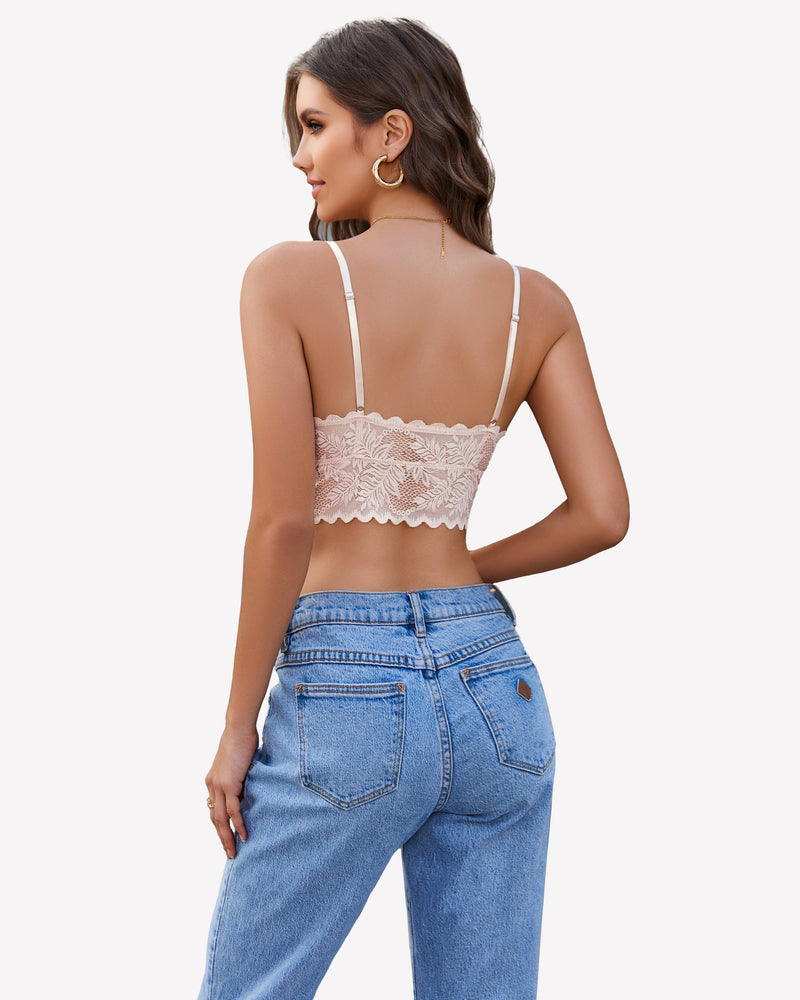 V Neck Lace Camisole Y2K Tank Top Lingerie Sets-Bras - Tophatter Daily Deals