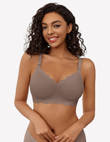 Wireless Full Coverage Push Up Bar Dark Grey Lingerie Sets-Bras - Tophatter Daily Deals