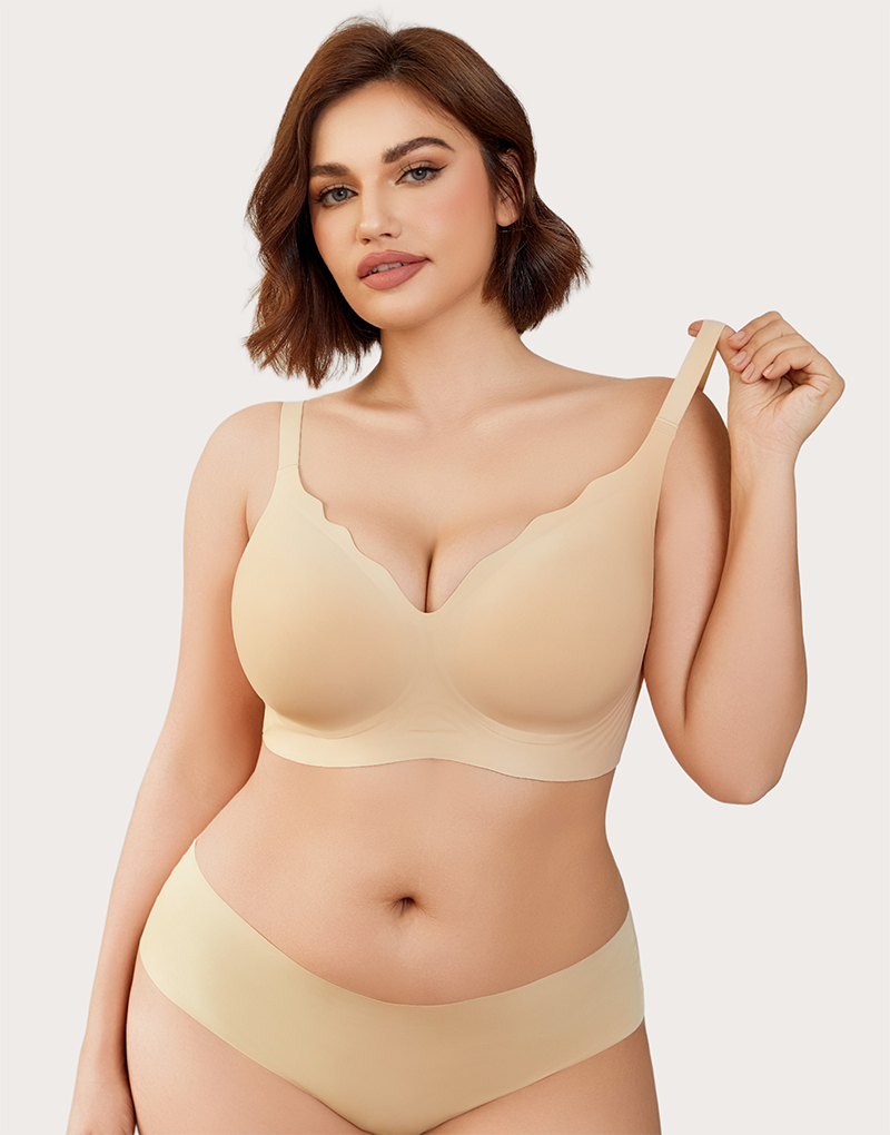 Seamless Bralettes Wireless Push Up Bra Nude Lingerie Sets-Bras - Tophatter Daily Deals