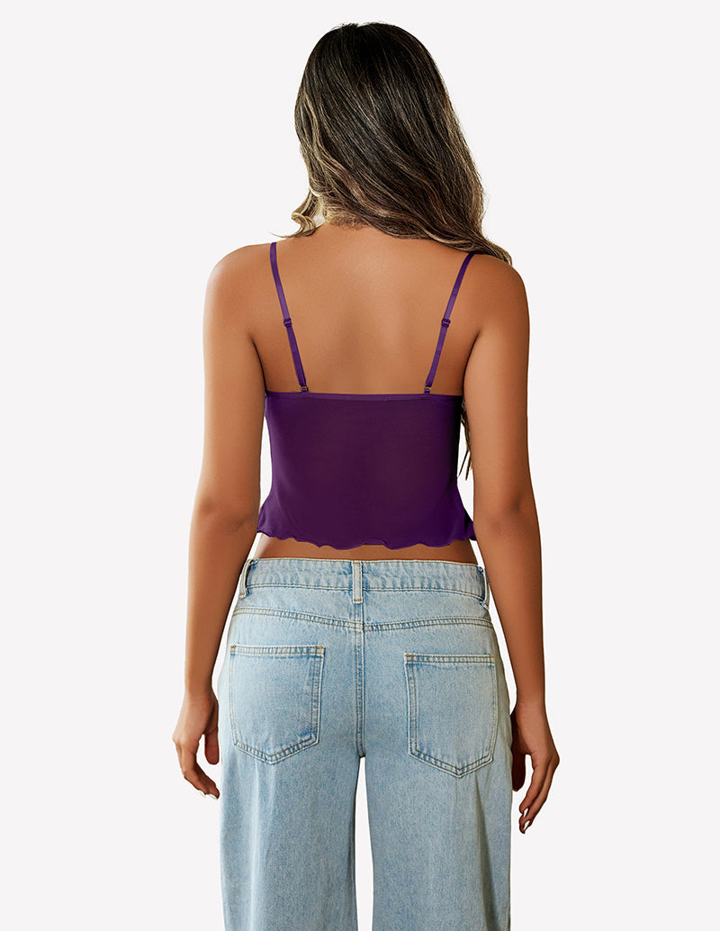 Crop Top Mesh Y2K Tank Tops Lingerie Sets-Bras - Tophatter Daily Deals