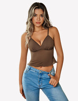 Crop Top Mesh Y2K Tank Tops Brown Lingerie Sets-Bras - Tophatter Daily Deals
