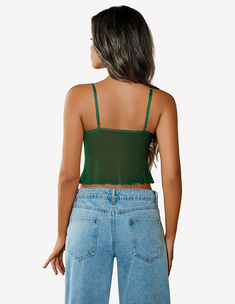 Crop Top Mesh Y2K Tank Tops Lingerie Sets-Bras - Tophatter Daily Deals