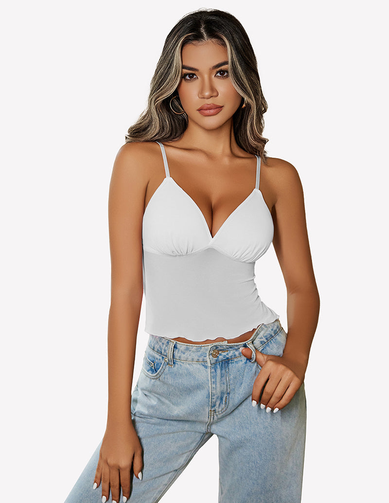 Crop Top Mesh Y2K Tank Tops White Lingerie Sets-Bras - Tophatter Daily Deals