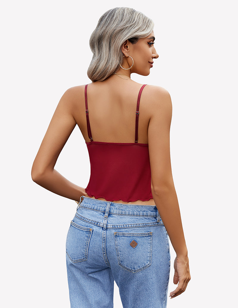 Crop Top Mesh Y2K Tank Tops Lingerie Sets-Bras - Tophatter Daily Deals