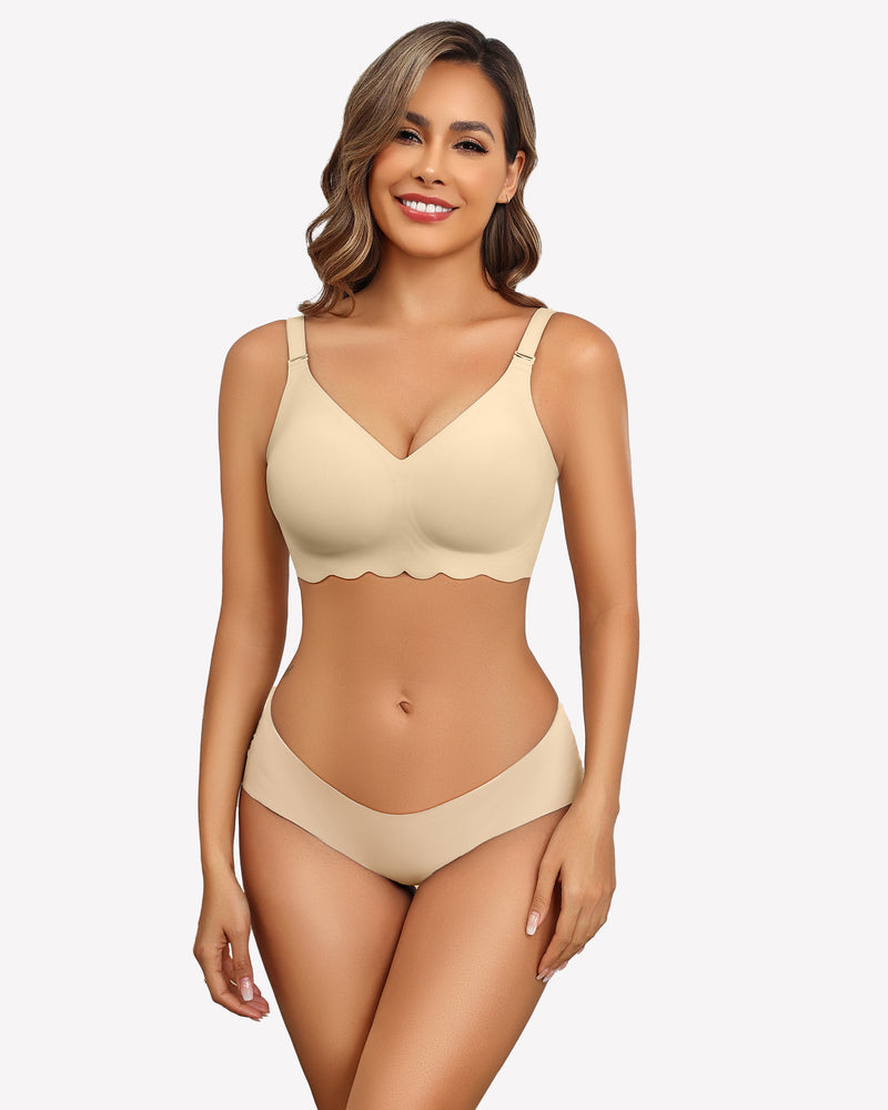 Wireless Bras Seamless Bralette Bra Wheat Lingerie Sets-Bras - Tophatter Daily Deals