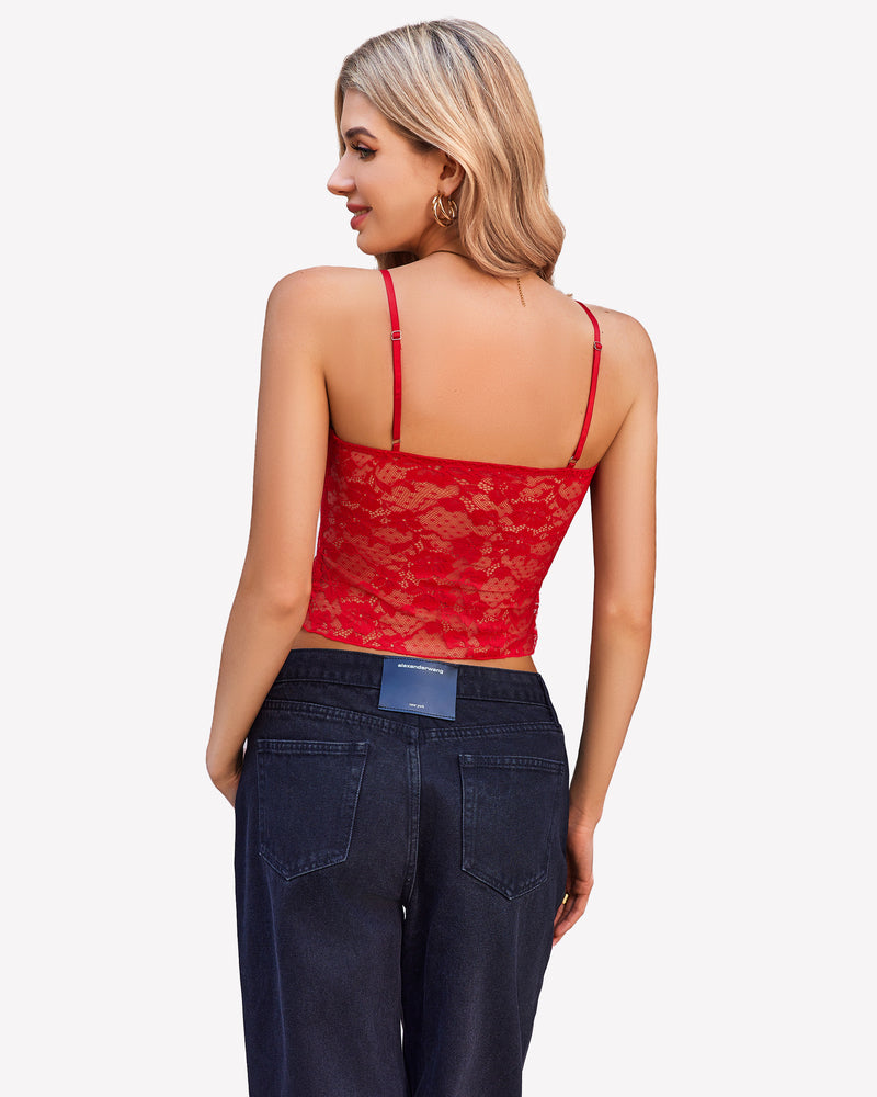 Lace Tops Going Out Cami Y2K Top Lingerie Sets-Bras - Tophatter Daily Deals