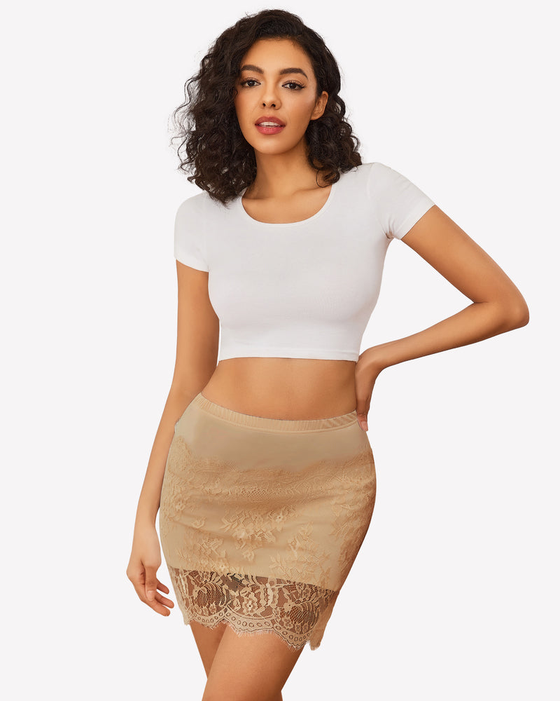 Half Slips Slip Skirt Lace Underskirt Lingeries-mini skirts - Tophatter Daily Deals