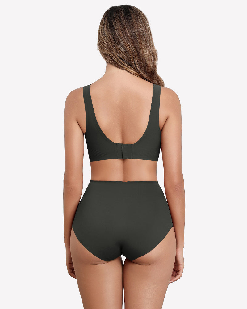 Seamless Bralette Full Coverage V Neck Bras Lingerie Sets-Bras - Tophatter Daily Deals