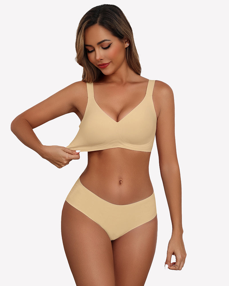 Seamless Push Up Wireless Bra Lingerie Sets-Bras - Tophatter Daily Deals