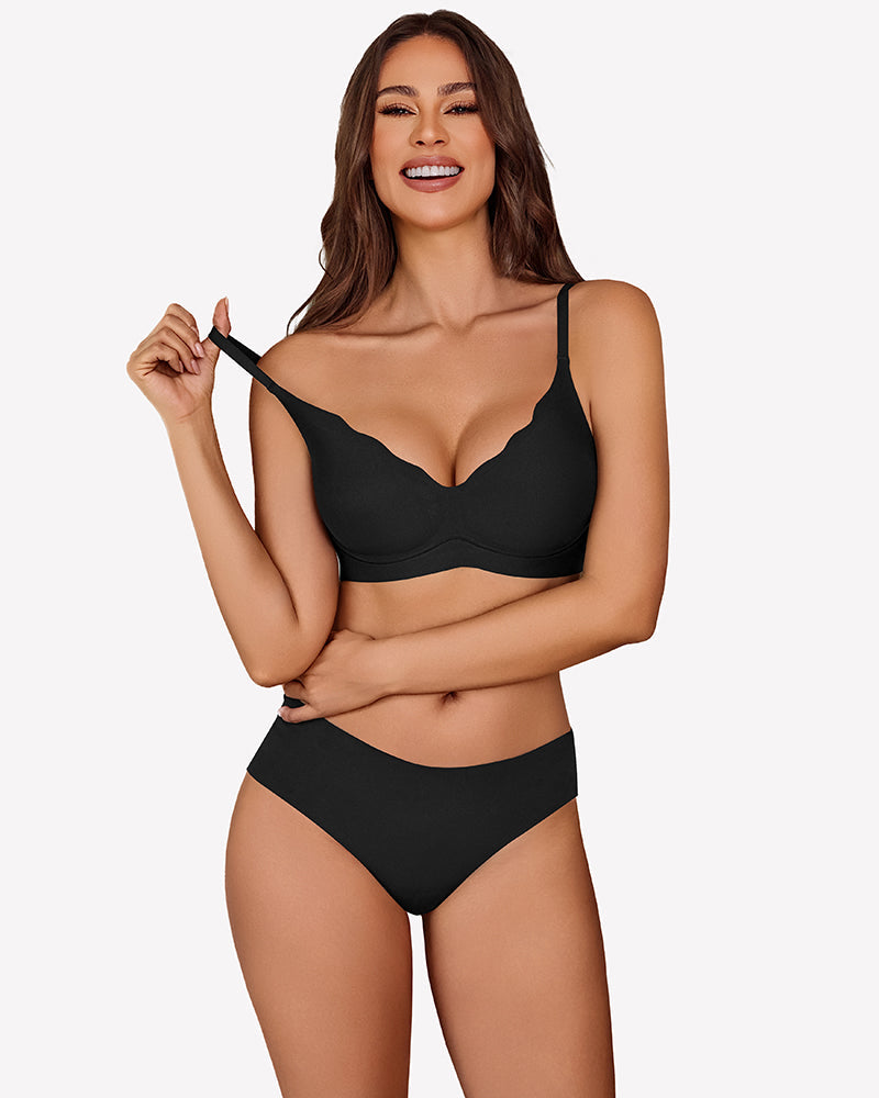 Seamless Push Up Wireless Full Bra Lingerie Sets-Bras - Tophatter Daily Deals