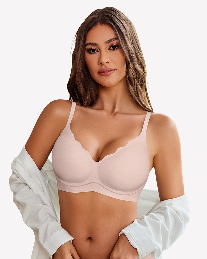Seamless Push Up Wireless Full Bra Violet Lingerie Sets-Bras - Tophatter Daily Deals