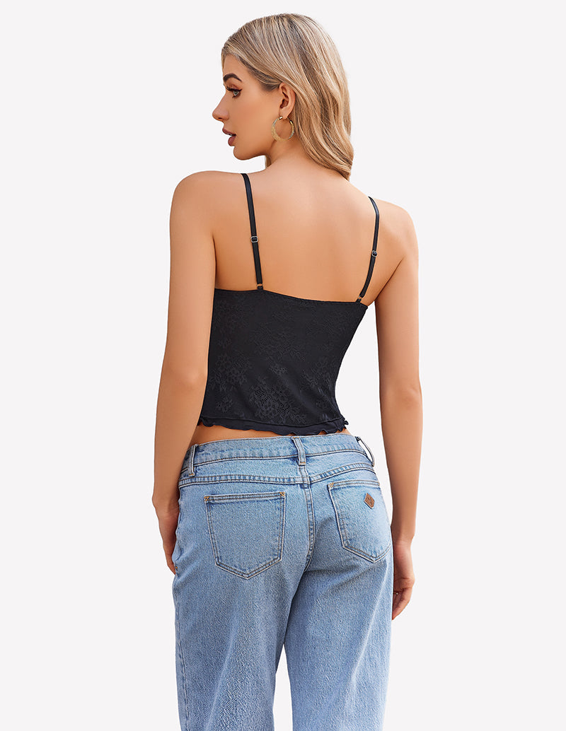 Tank Top Going Out Y2k Lace Tops Lingerie Sets-Bras - Tophatter Daily Deals