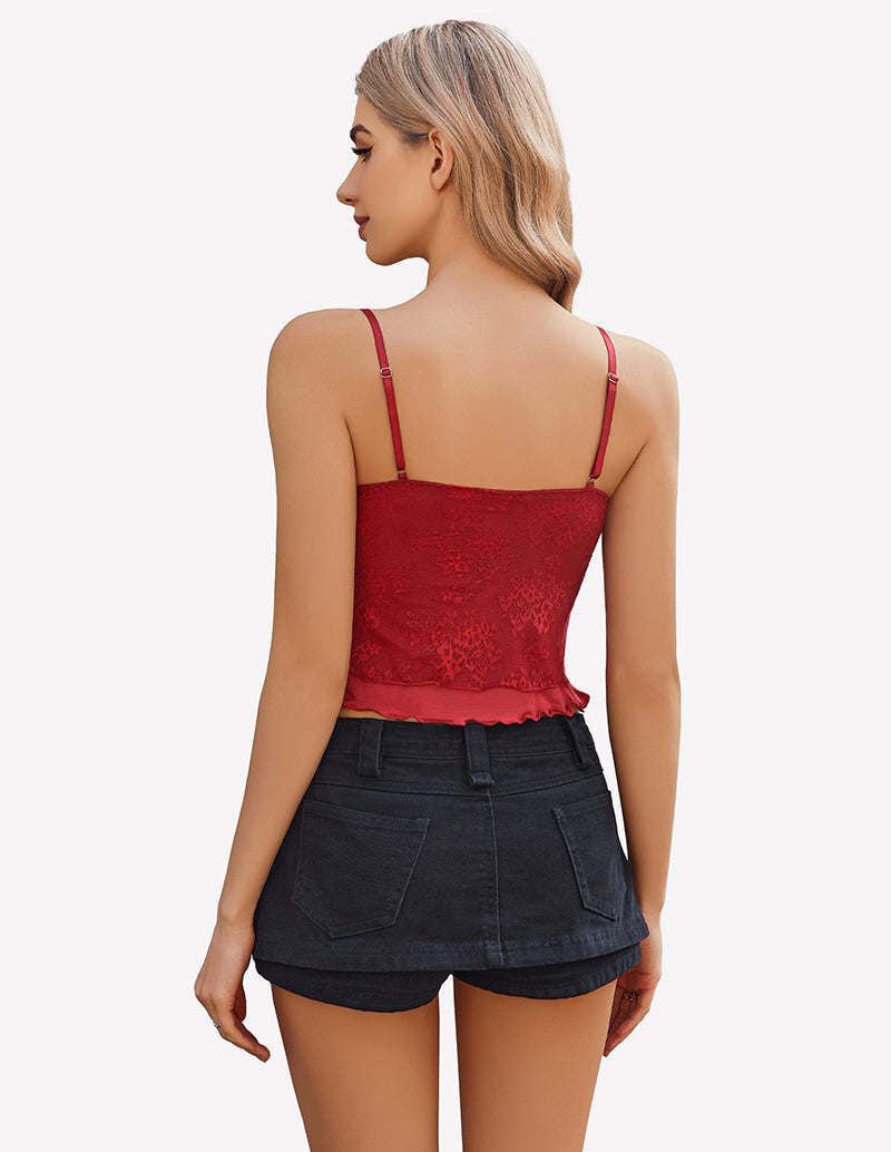 Tank Top Going Out Y2k Lace Tops Lingerie Sets-Bras - Tophatter Daily Deals