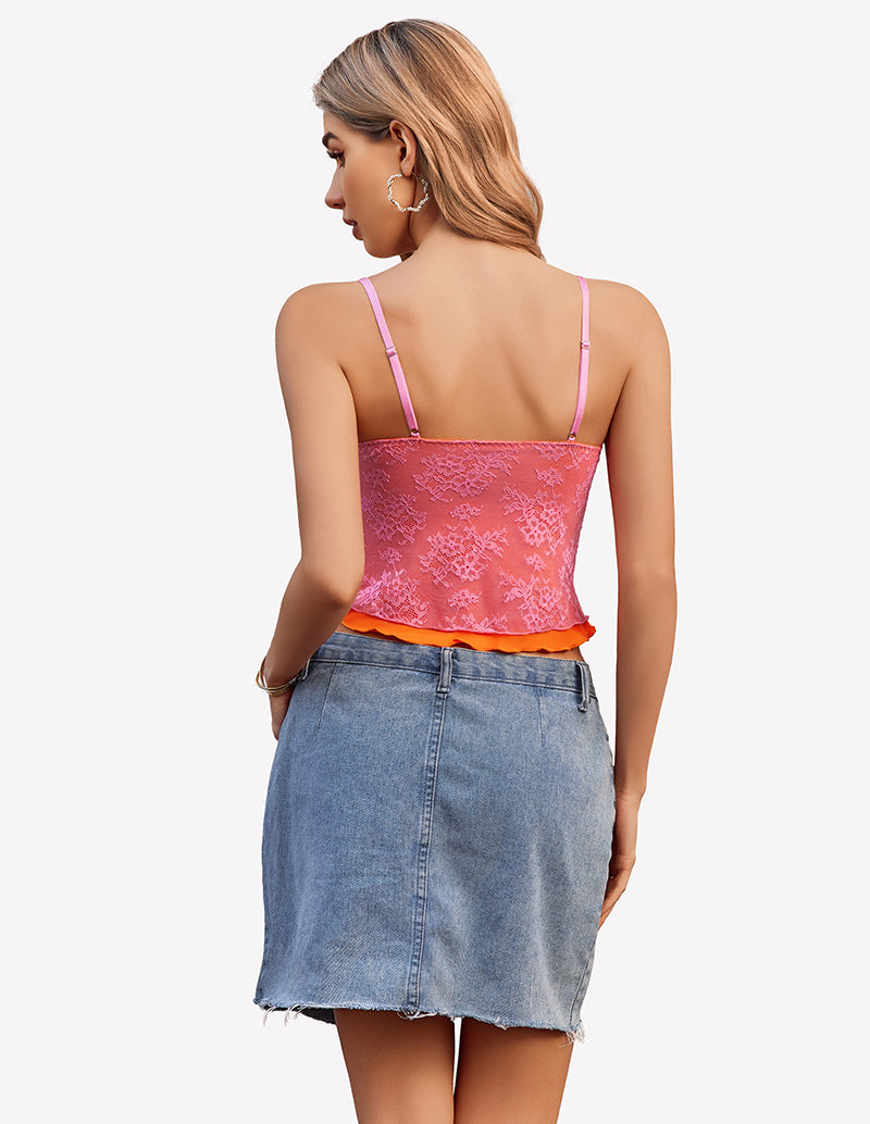 Tank Top Going Out Y2k Lace Tops Lingerie Sets-Bras - Tophatter Daily Deals
