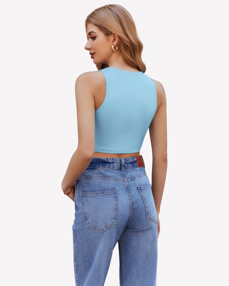 Tank Top Double Lined Crop Tops Lingerie Sets-Bras - Tophatter Daily Deals