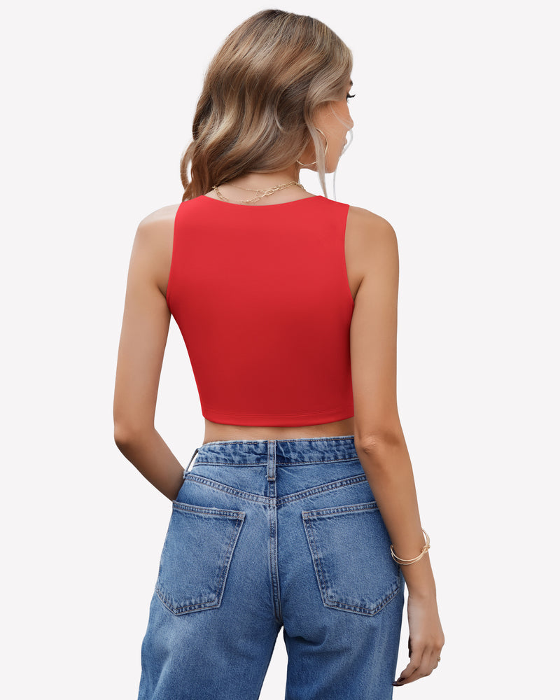 Tank Top Double Lined Crop Tops Lingerie Sets-Bras - Tophatter Daily Deals