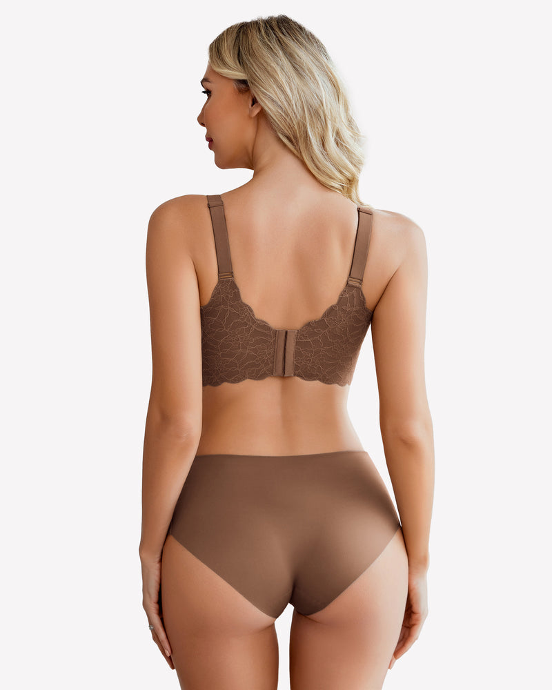 Wireless Full Coverage Lace Bra Lingerie Sets-Bras - Tophatter Daily Deals