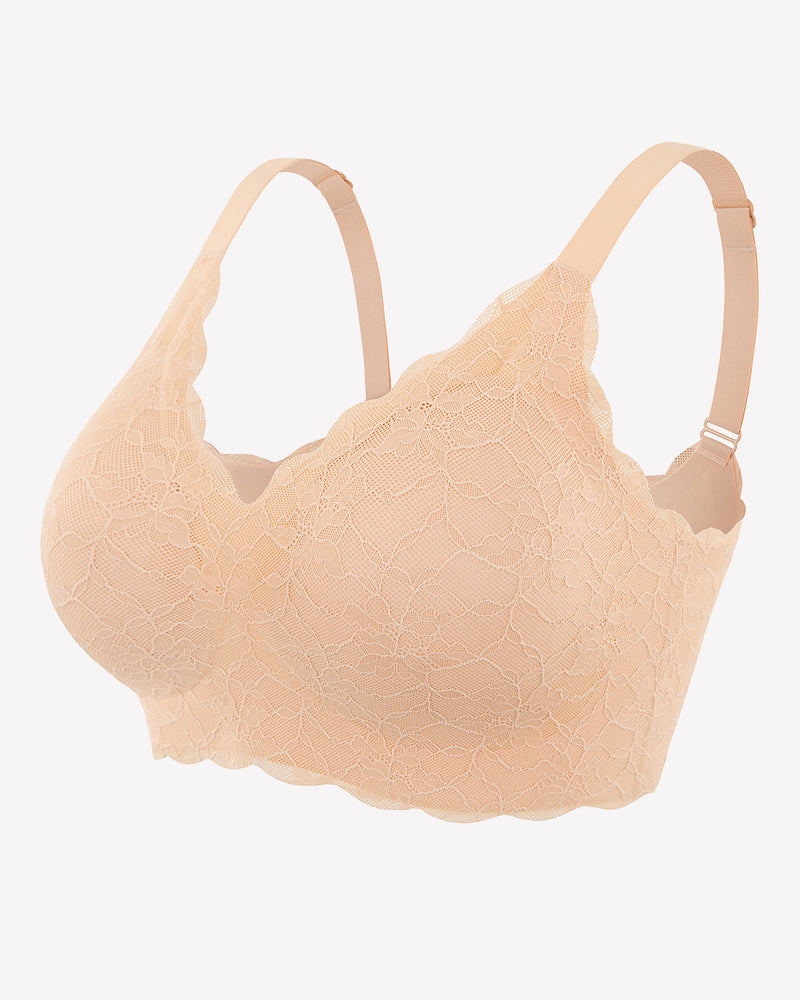 Wireless Full Coverage Lace Bra Lingerie Sets-Bras - Tophatter Daily Deals