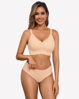 Wireless Full Coverage Lace Bra Lingerie Sets-Bras - Tophatter Daily Deals