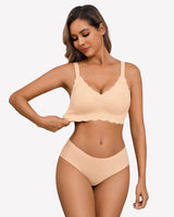 Wireless Full Coverage Lace Bra Lingerie Sets-Bras - Tophatter Daily Deals