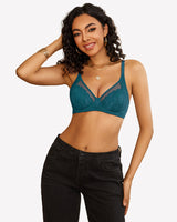 Lace Push Up Bralettes Bras Blue Green Lingerie Sets-Bras - Tophatter Daily Deals